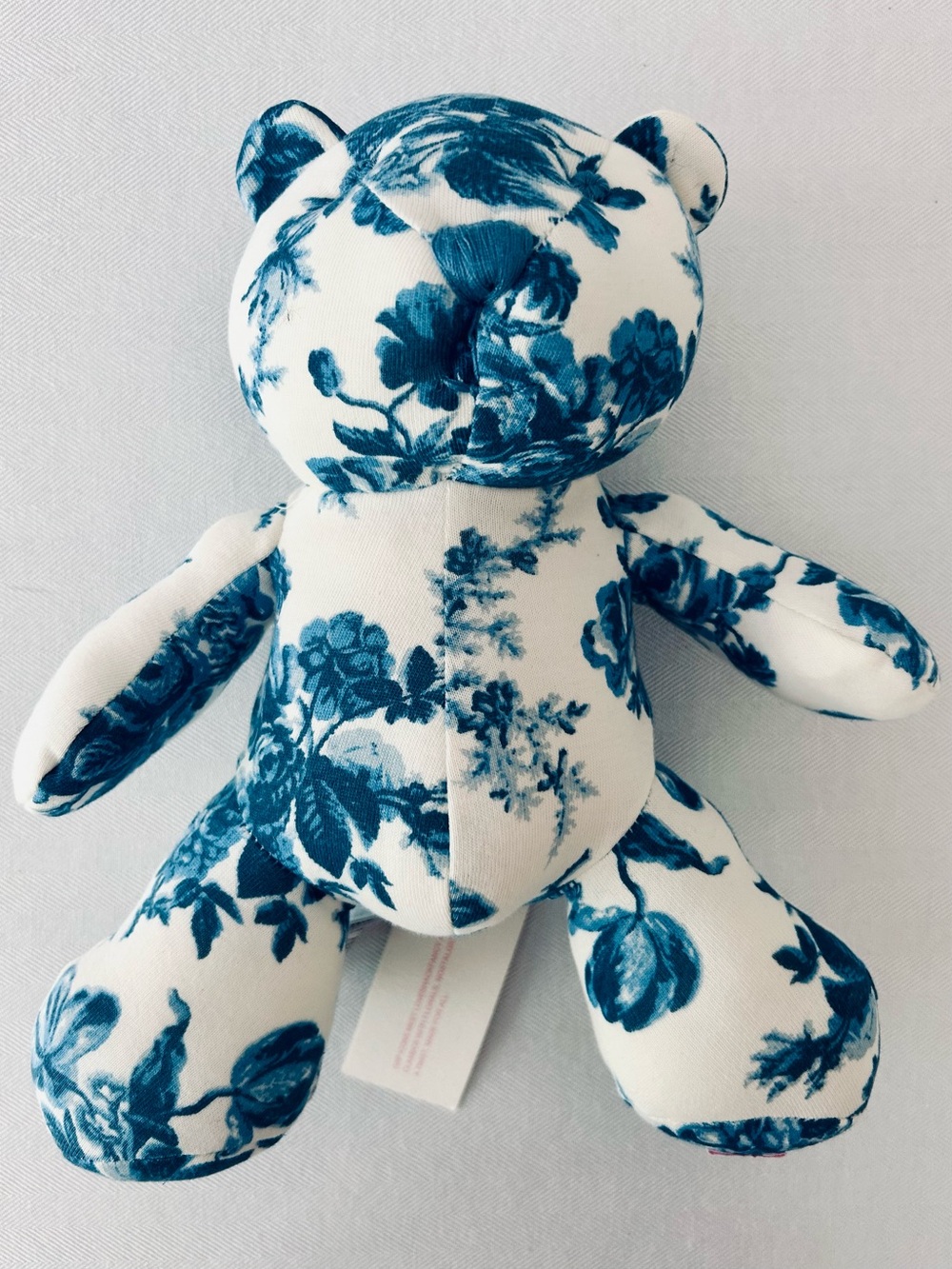 Love Shack Fancy for Baby Gap Limited Edition Blue Floral Toile Teddy Bear
